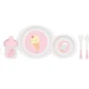 SARO Vajillas Infantiles-Vajilla Para Microondas 5 Piezas Ice Cream
