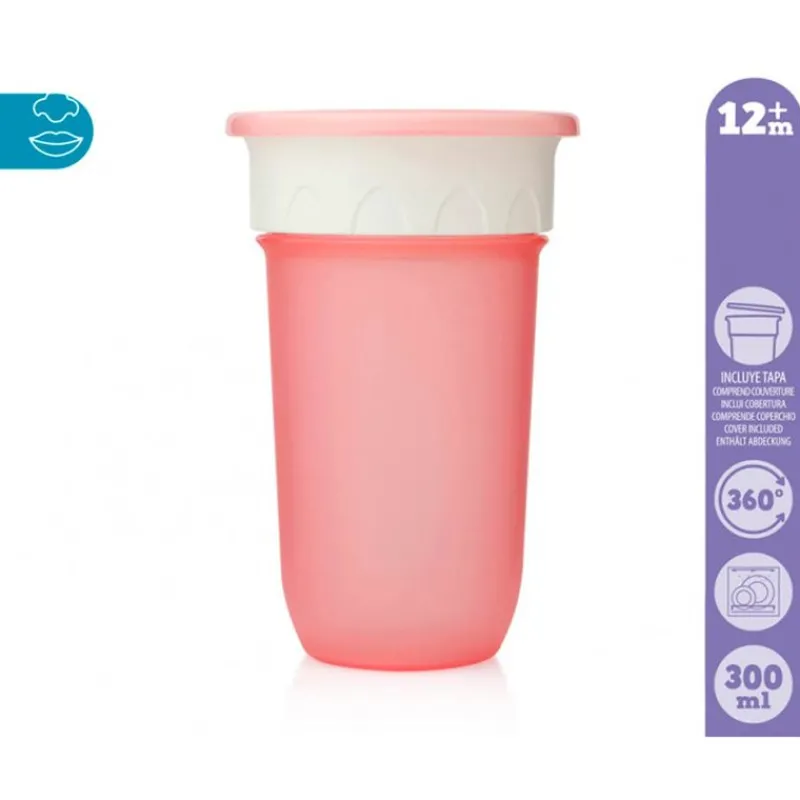 KIOKIDS Botellas Y Cantimploras-Vaso Step 3 Rosa