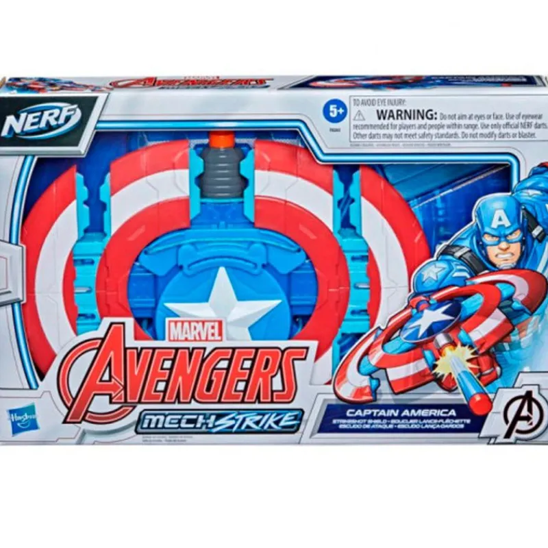 HASBRO Juegos Y Juguetes De Imitación-Vengadores Nerf MechStrike Capitán América Escudo
