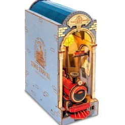 MADNESS TOYS Juegos De Construcción|Puzzles Y Construcciones-Viaje en el Tiempo Maqueta Madera Book Nook Sujetalibros