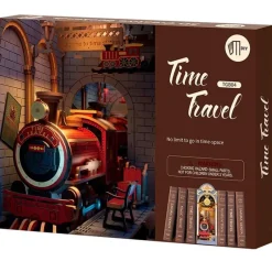 MADNESS TOYS Juegos De Construcción|Puzzles Y Construcciones-Viaje en el Tiempo Maqueta Madera Book Nook Sujetalibros