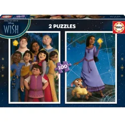 EDUCA Puzzles Y Construcciones-Wish Puzzle 2x100 Piezas