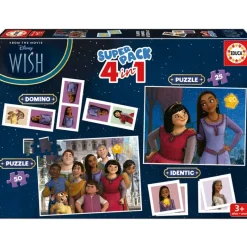 EDUCA Juegos Y Juguetes Educativos-Wish Super Pack 4 en 1