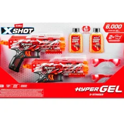 ZURU Juegos Y Juguetes De Imitación-X-Shot Hyper Gel Pack 2 Lanzadores Stringer